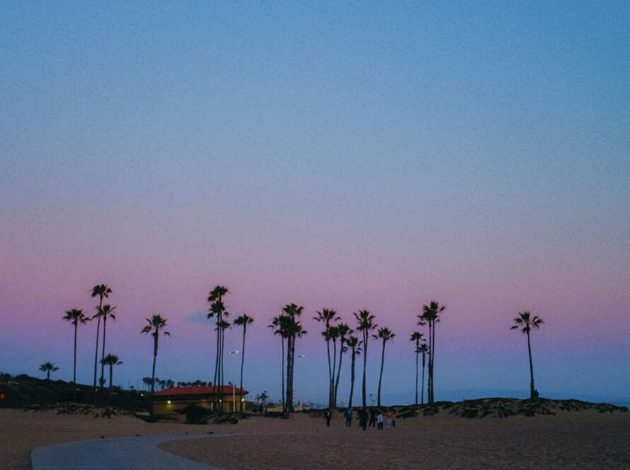 Late Sunset on Beach Pathway