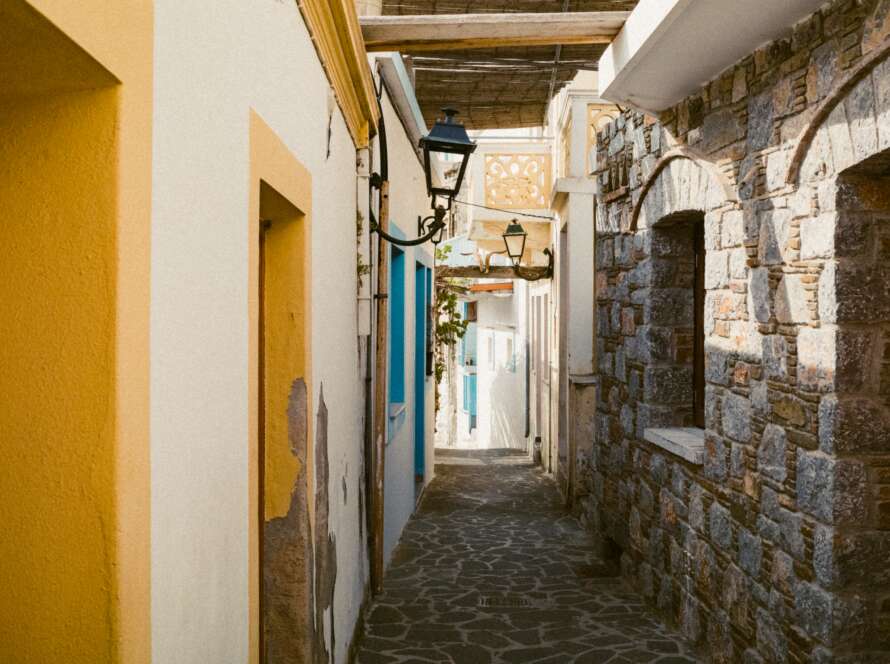 Narrow Old Town Pathway