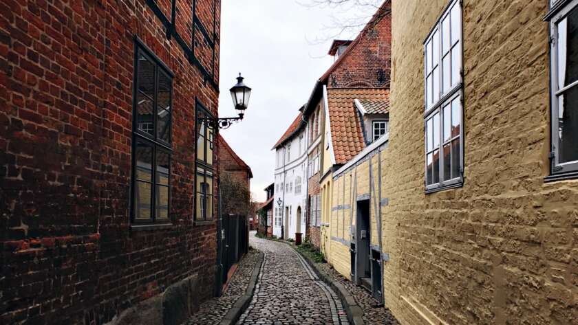 Cobblestone Pathway Through Old Town