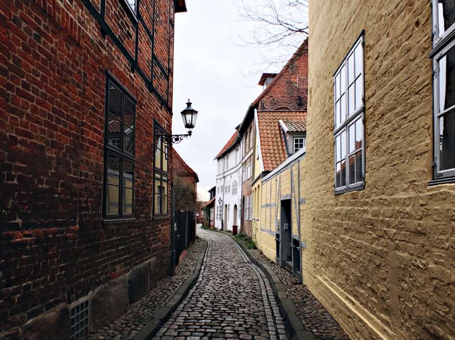 Cobblestone Pathway Through Old Town