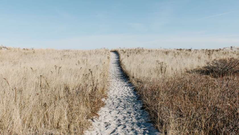 Sandy Pathway to Beach in Winter