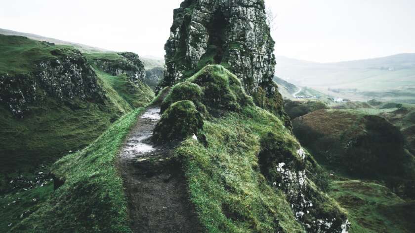 Pathway on Green Hill to Ruins